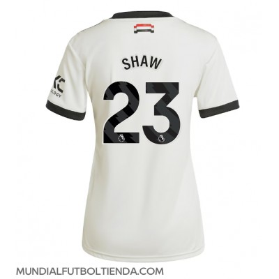 Camiseta Manchester United Luke Shaw #23 Tercera Equipación Replica 2024-25 para mujer mangas cortas Camiseta Manchester United Luke Shaw #23 Tercera Equipación Replica 2024-25 para mujer mangas cortas